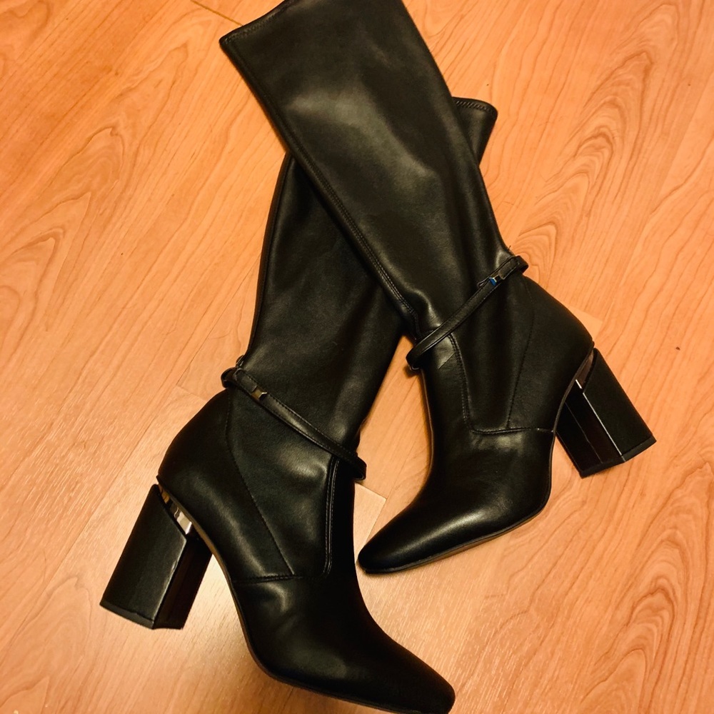 Franco Sarto Black Boots 9.5